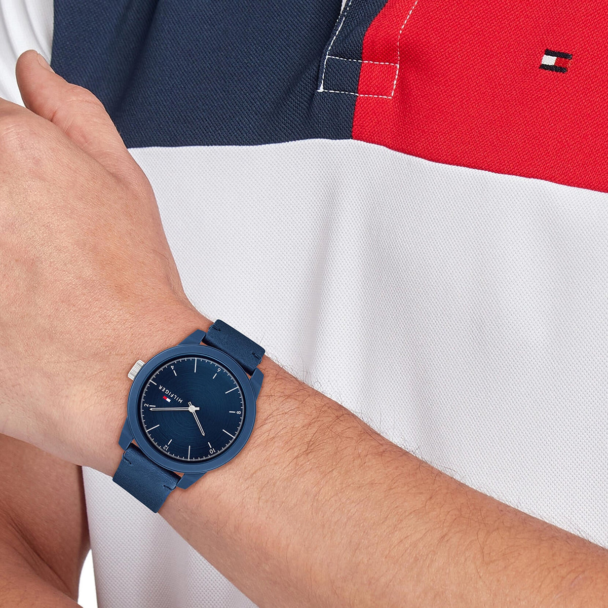 Tommy Hilfiger Men's Watch, 42mm (blue)