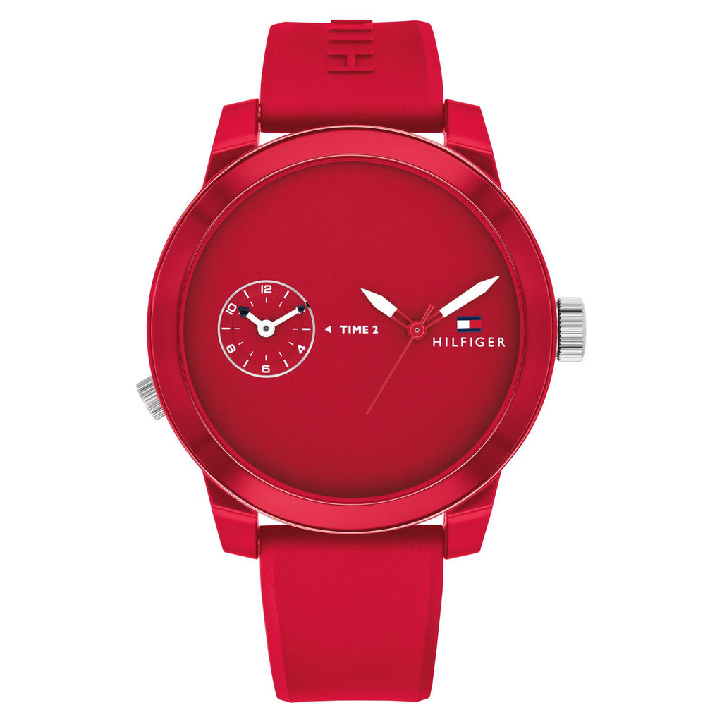 Tommy Hilfiger Men's Watch, 44mm (red)