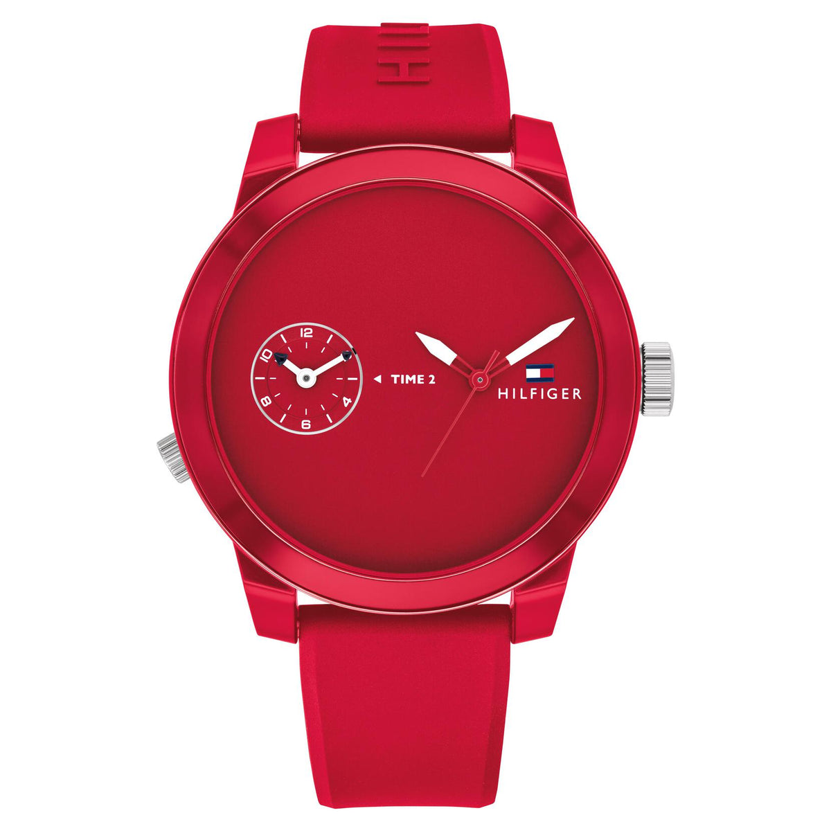 Tommy Hilfiger Men's Watch, 44mm (red)