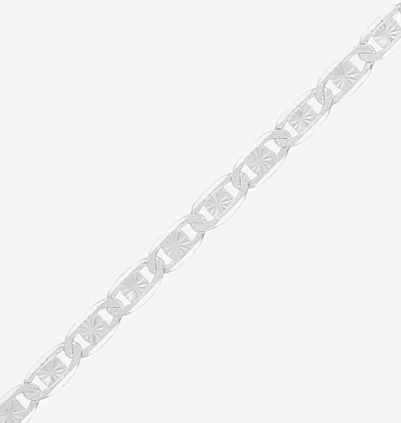 Made in Italy Women's Sterling Silver 18 Inch Valentino Chain Necklace (2.5mm)
