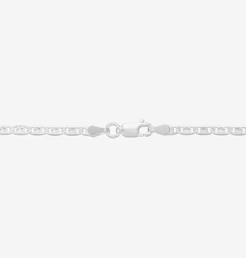 Made in Italy Women's Sterling Silver 18 Inch Valentino Chain Necklace (2.5mm)