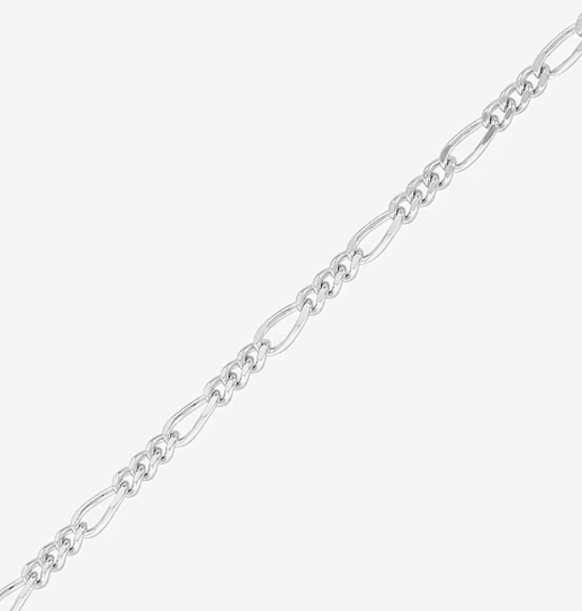 Sterling Silver 22 Inch Figaro Chain Necklace (2.3mm)