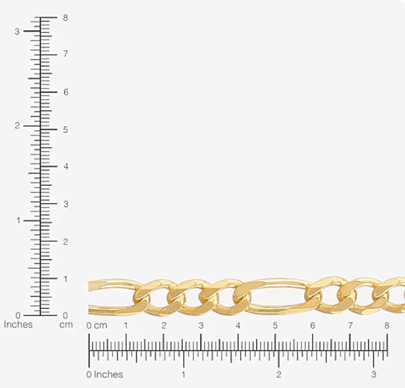 Made in Italy 24K Gold Over Silver 22 Inch Figaro Chain Necklace (3.2mm)
